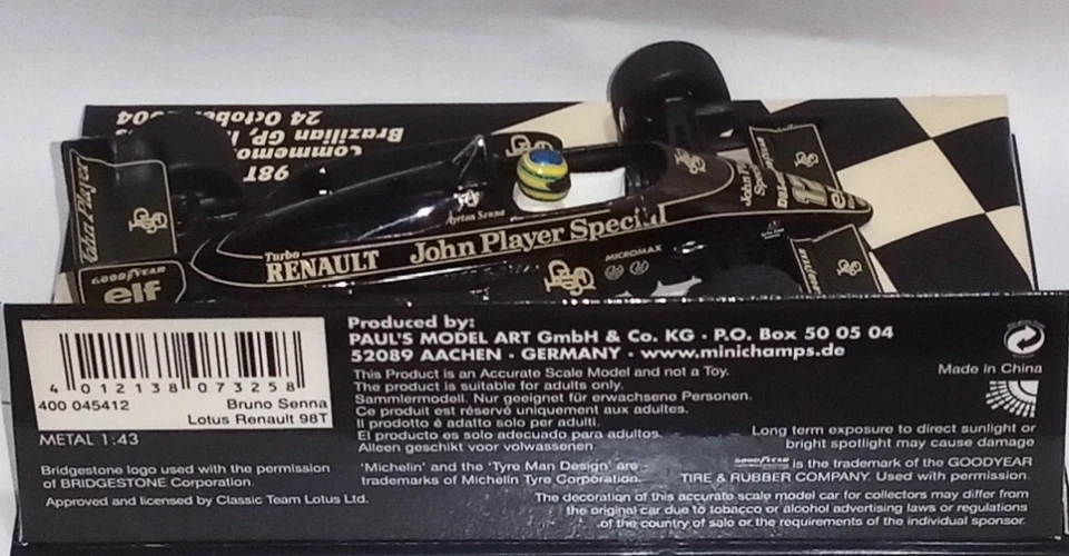 Lotus Renault 98T B.Senna Commemorative Lap Brazilian GP Interlagos 24/10/2004 - Immagine 2 di 2