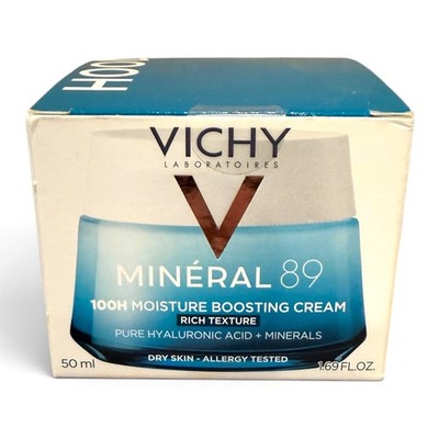 Vichy Mineral 89 100H Moisture Boosting Cream Rich Texture 1.69 Fl Oz  Exp 2027