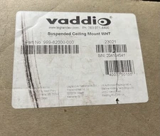 Vaddio QuickCAT Universal Suspended Ceiling Camera Mount (White) New