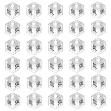 100 x Clothes Hanger Marker 5XL Size Tag Fit 0.24 Inch Square