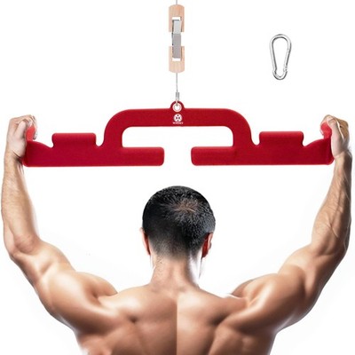 LAT Pull Down Bar with 6 Ergonomic Handles, LAT Pulldown Attachments for Home...