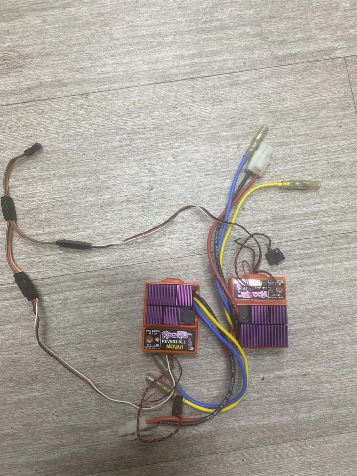 Vintage Double Novak Rooster Reversible ESC Combo For E Maxx Traxxas  Tested. - Image 3 of 4