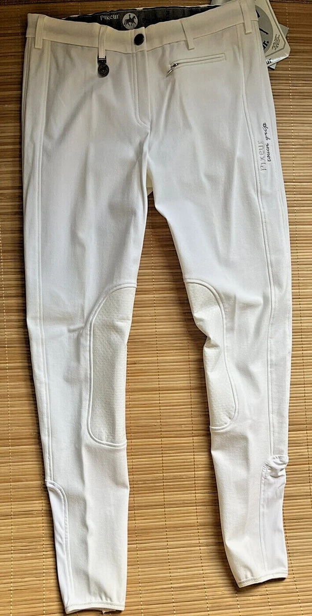 PIKEUR PRISCA GRIP Turnierreithose Damen Kniebesatz weiß 84 42 88 44 %%% UVP142€