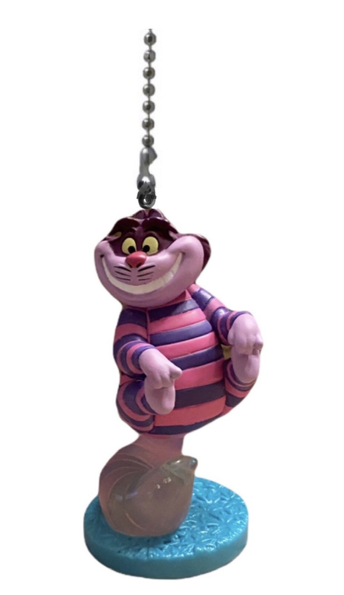 チェシャ猫 Alice in Wonderland ランプ Disney レア Alice In Wonderland Cheshire Cat 3” PVC Fan Lamp Light Pull Figure