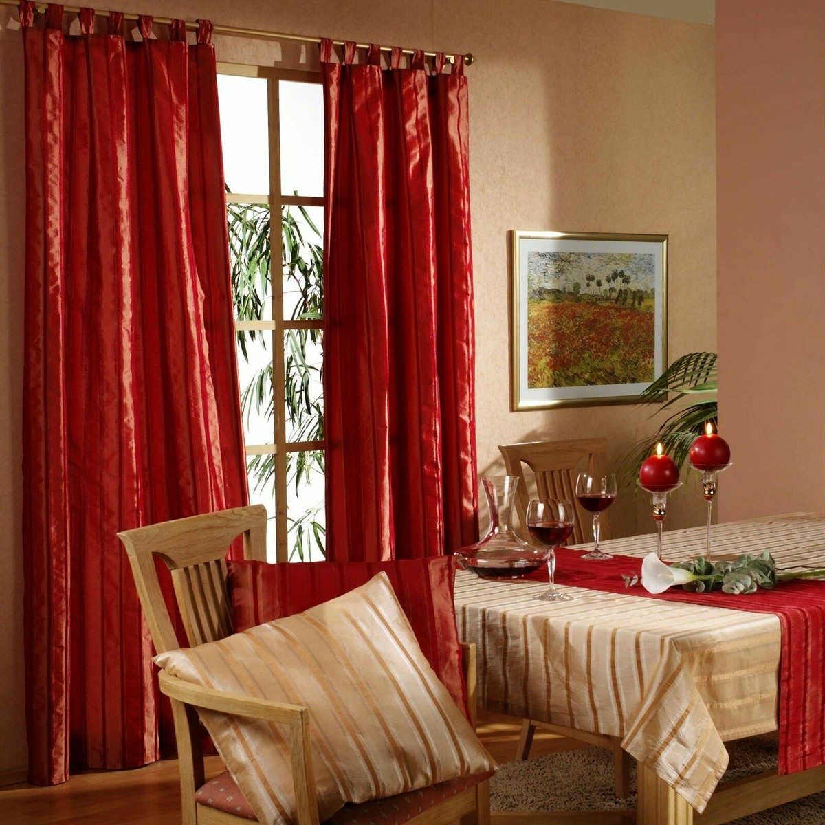 Red Dining Room Curtains What Color Curtains Go With Light Blue Walls