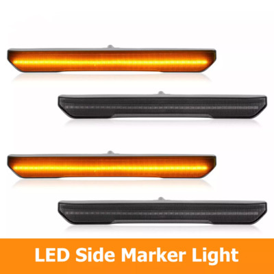 Amber LED Side Marker Light For GMC Sierra 2500 3500 HD 2020-2024 W/Ballast 4pcs