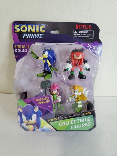 Sonic Prime 5 Collectible Figures Series 2 Amy Rose Nine Knuckles the Dread - Picture 6 of 6