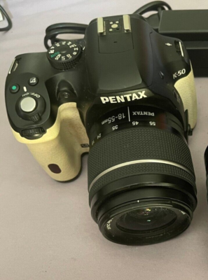 Pentax K50 black white edition camera body DSLR w/ 18-55mm lens | eBay