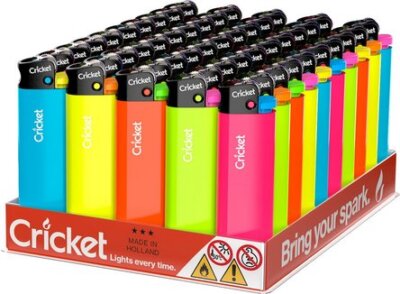 Cricket Einwegfeuerzeug Reibrad Fluo