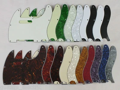 GUITARS ELECTRIC TELECASTER SCRATCH PLATE Pickguard to fit 8 hole USA/Mex Fender in 19 Colours