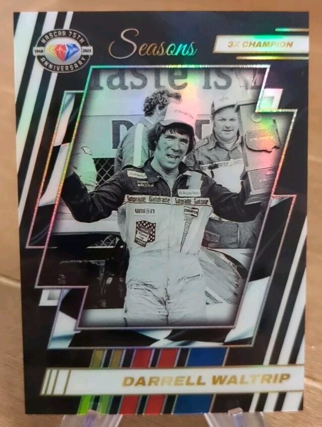 2023 Prizm Seasons SP Insert Holo Silver 3 Time Champion Darrell Waltrip
