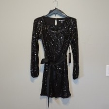 NWT Karl Lagerfeld Women Sequin Belted Dress sz 4