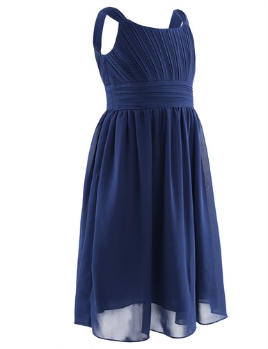 Girl Chiffon Princess Dress Pageant Wedding Bridesmaid Birthday Party Long Skirt - Picture 88 of 128