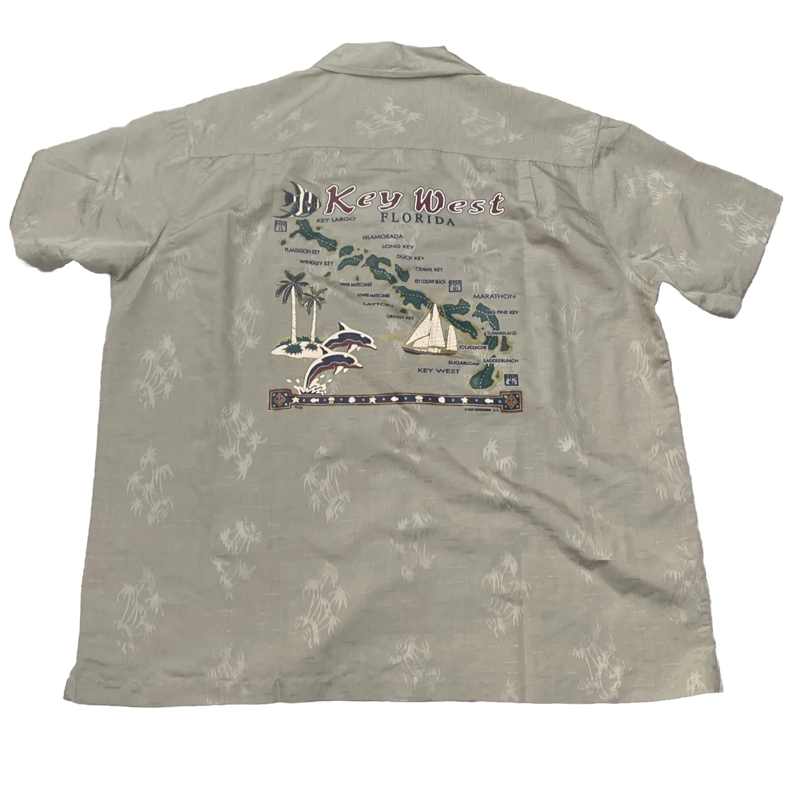 Banana Split USA Shirt Button up Hawaiian Camp Mens XL Key West