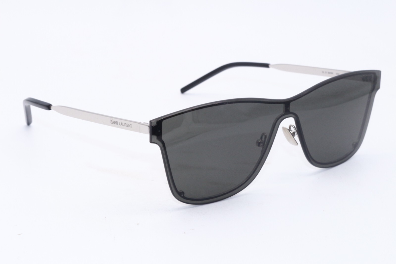 MASCHERA SAINT LAURENT SL 51 002 NERO ARGENTO SPECCHIO OCCHIALI DA SOLE AUTENTICI 99 01