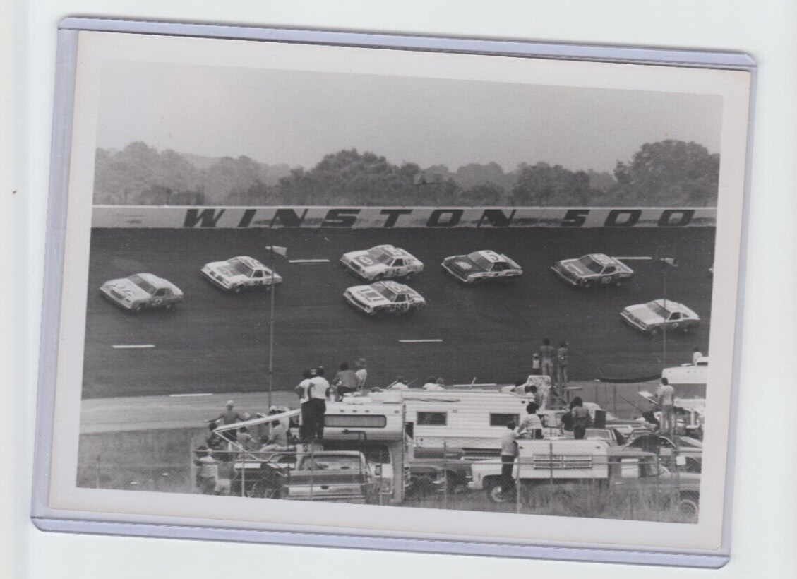 VTG 1976 NASCAR Winston 500 B&W 5x7 Photo Wreck Parsons Marcis #72