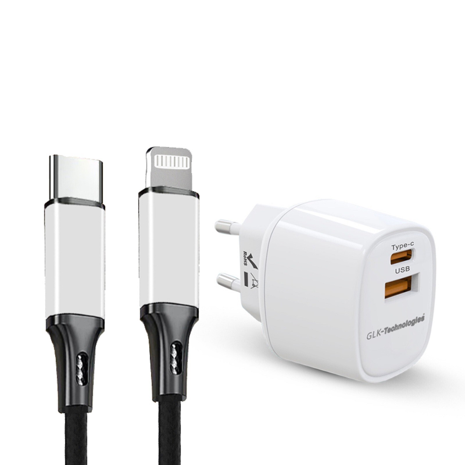 GLK 33W USB C Schnellladegerät für original iPhone Ladegerät Samsung LG Huawei