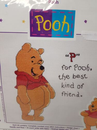 Disney Winnie the Pooh "P" for Pooh the best kind of friend Cross Stitch #34003 - Picture 4 of 5