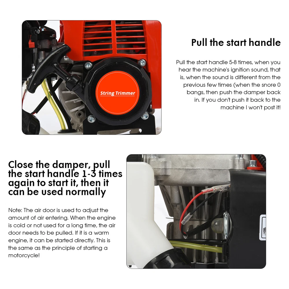 5-in-1 Multi Tool Kit with 52cc Petrol Hedge Trimmer Chainsaw Brush Cutter Pole Saw