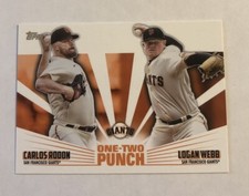Carlos Rodon Logan Webb 2023 Topps One Two Punch #12P11 SF Giants