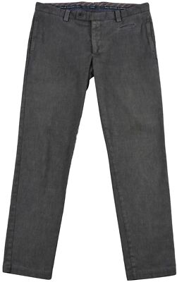 Corneliani Collection Men's Regular Fit Straight Leg Trouser Pants Size 50 Grey
