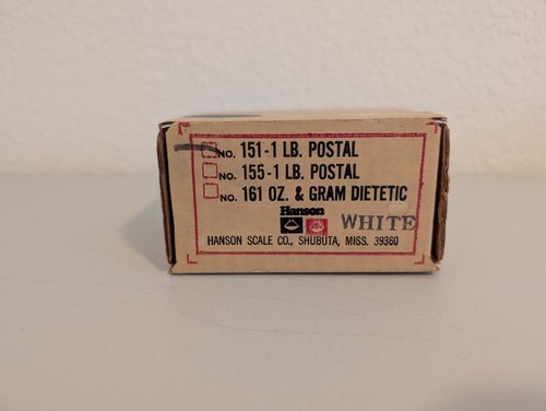 Vtg 1975-1978 13 cents Hanson 151 White 1 Pound Postal Postage Scale NOS In Box - Picture 8 of 12