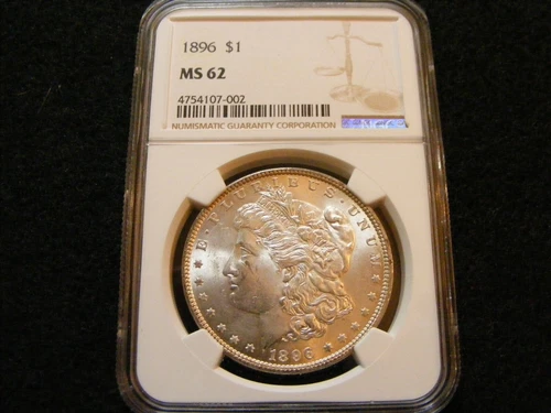 1896-P SILVER MORGAN DOLLAR * NGC MS62