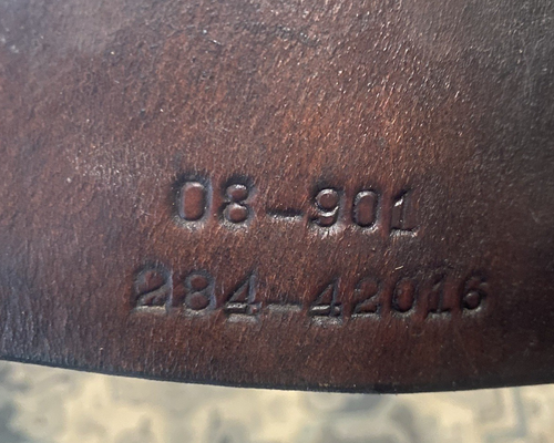Sillín TexTan Western de 15" usado/de colección cuero trabajado con caracolas de cabeza de dirección hecho en EE. UU. - Imagen 2 de 12