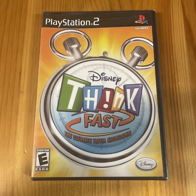 Disney Think Fast Trivia (Sony PlayStation 2) PS2 Brand New Sealed - Read