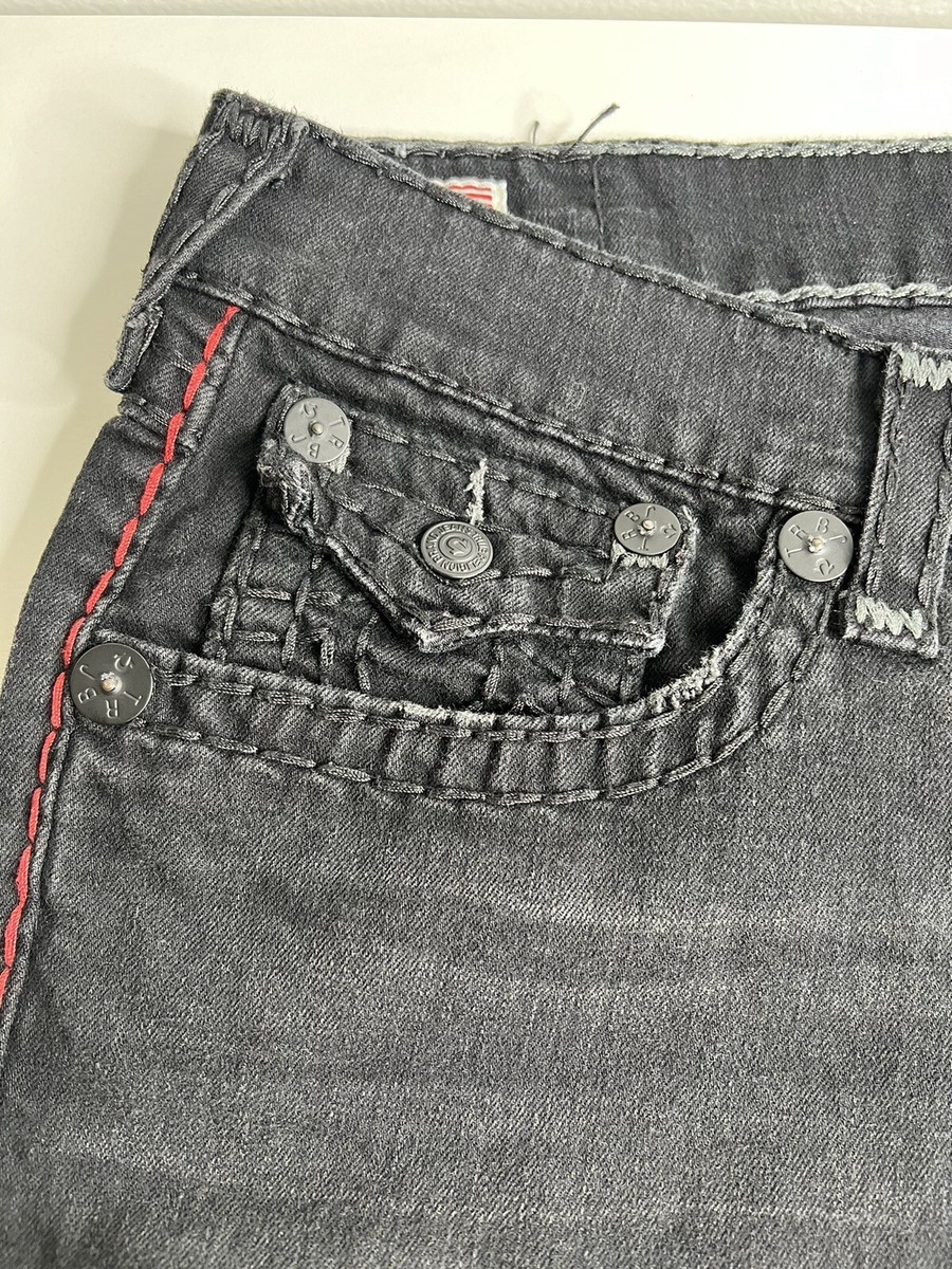 RARE True Religion Men's 38x34 Ricky Super T Black Denim RARE True Religion Men's 38x34 Ricky Super T Black Denim