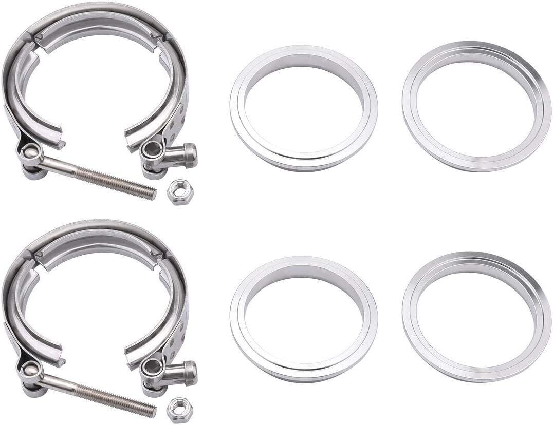3" V-Band Clamp & Flange Kit W/ O-ring ALUMINUM Universal Intercooler Turbo Pipe - Foto 6