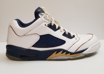 Nike Air Jordan V Retro Low Dunk From Above White Blue Gold Sz 13  819171-135