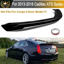 V Style Tail Lid Spoiler Wing Lip For Cadillac ATS Sedan 2013-2018 Gloss Black