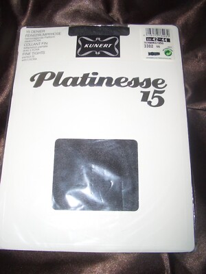 Kunert Platinesse transparente Nylons Feinstrumpfhose 42-44 schwarz 15 den OVP