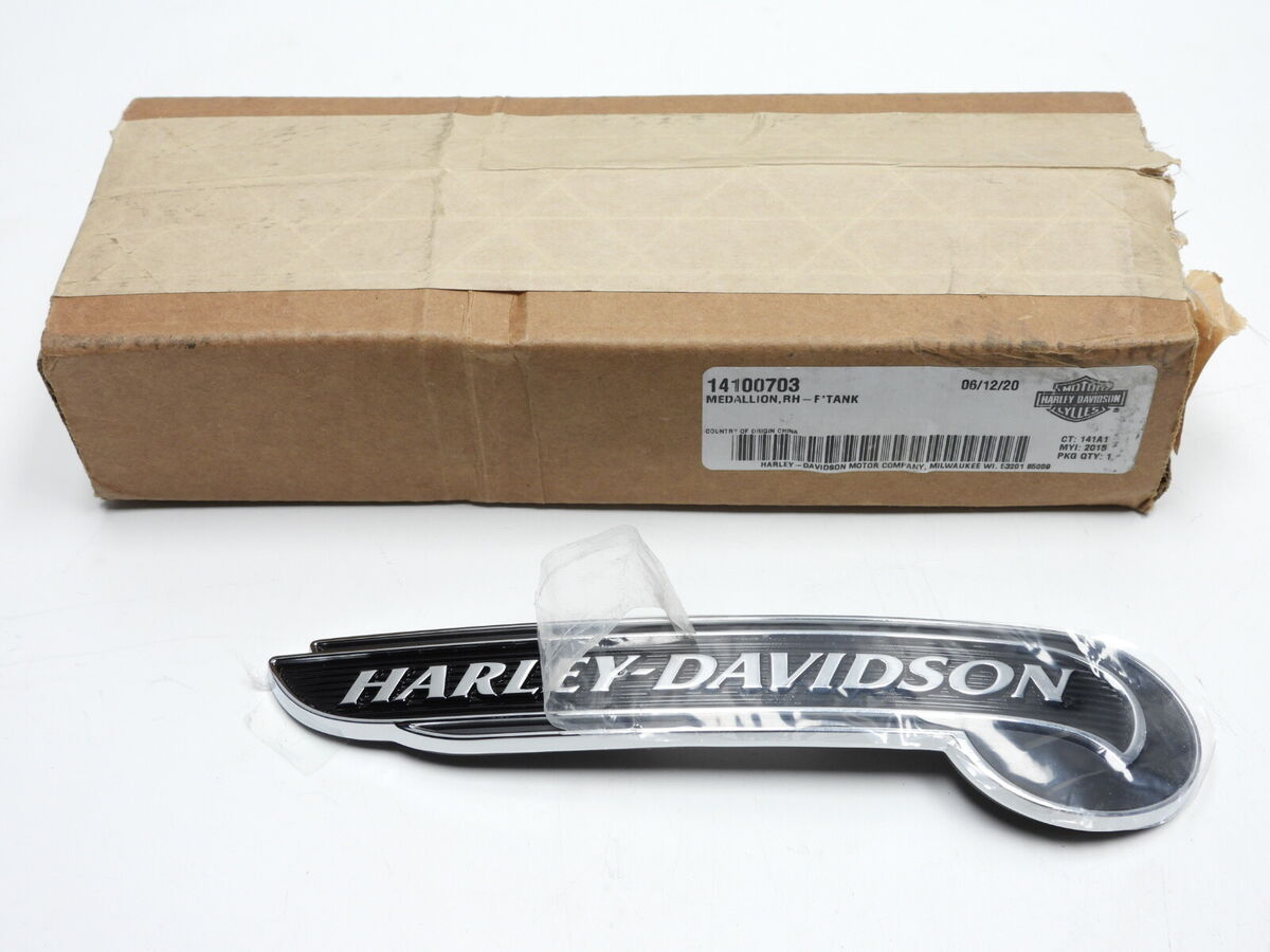 Harley Davidson 14100703 Medallion, Right, F' Tank Emblem RH