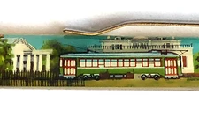 New Orleans Floaty Pen Moving Streetcar Trolley Bus Historic Buildings Vintage