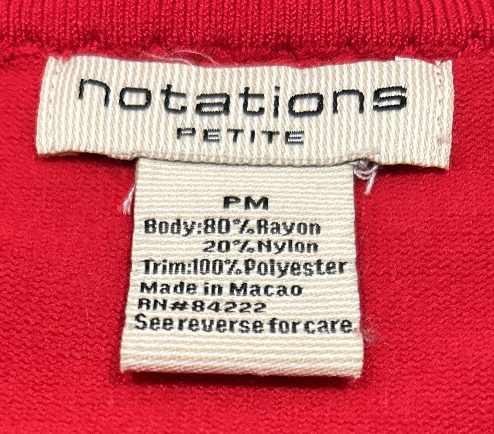 Notations Womens Long Sleeve Ruby Red Sweater Sat… - image 3