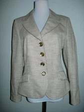 NWOT BASLER Beige Taupe Metallic Tweed Jacket  GER 38  FR 40  GB 12  IT 44  S-M?
