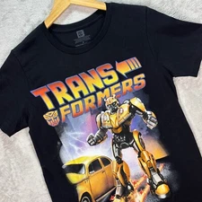 Transformers Bumblebee Graphic T-Shirt Men's Short Sleeve Black Size S
