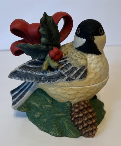 Lenox Winter Greetings Cream & Sugar bowl set Christmas Chickadee Birds - Bild 6 von 7