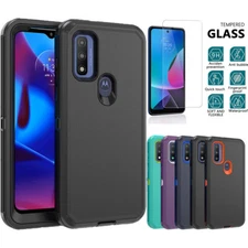 For Motorola Moto G Play 2023 Case Heavy Duty Shockproof Cover+Tempered Glass