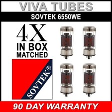 Brand New Plate Current Matched Quad 4 Sovtek 6550WE Vacuum Tubes
