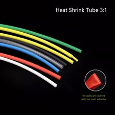 1M Adhesive Lined 3:1 Heat Shrink Tube Dual-wall Waterproof 6.4mm-85mm Diameter