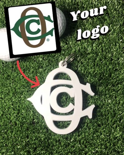 Custom Logo Golf Cart Keychain | 3D printed for golf carts and courses | Logo - Picture 2 of 8