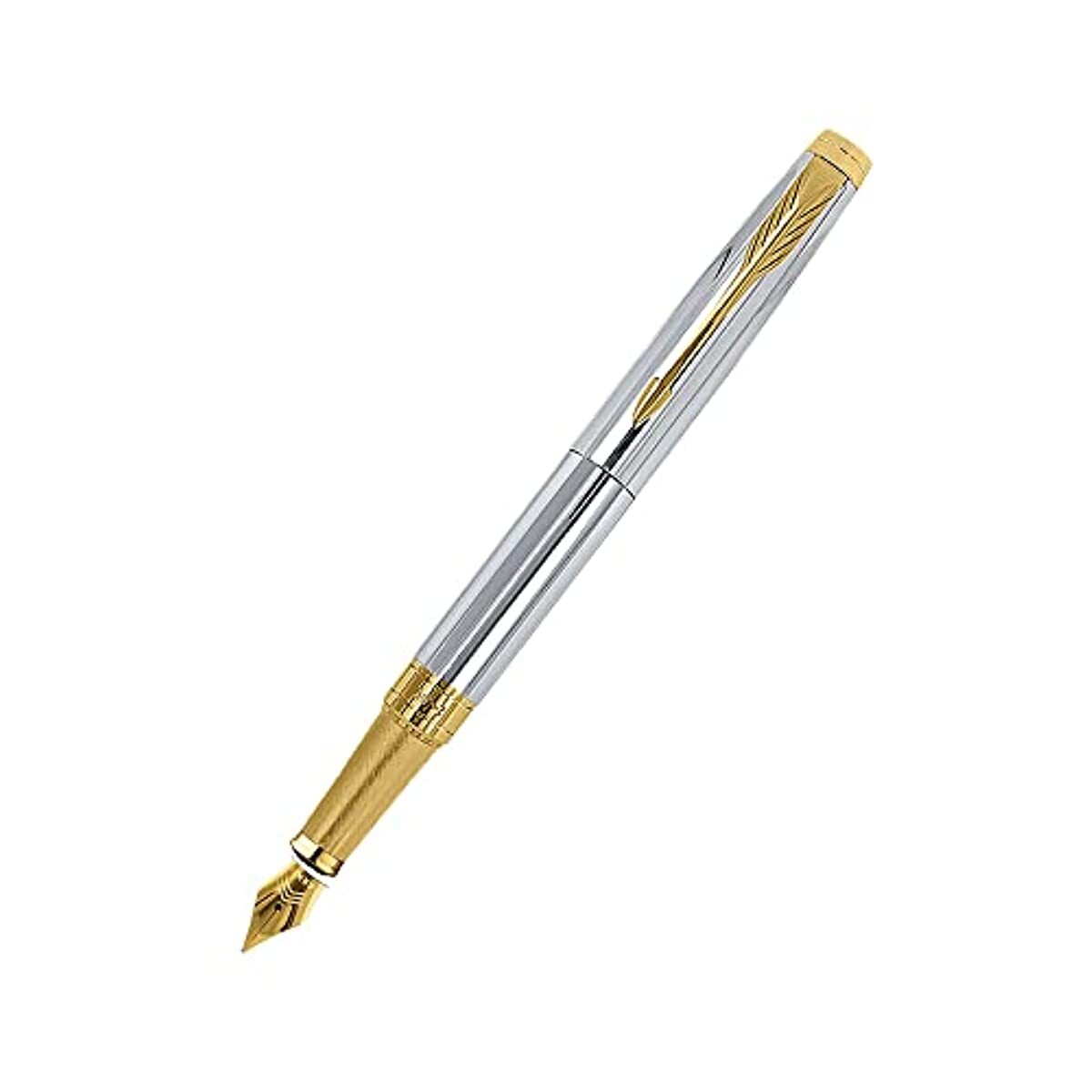 PARKER ASTER SHINY CHROME GT FOUNTAIN PEN CHROME