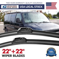 22" & 22" Universal J-Hook Hybrid Silicone Frameless Windshield Wiper Blades