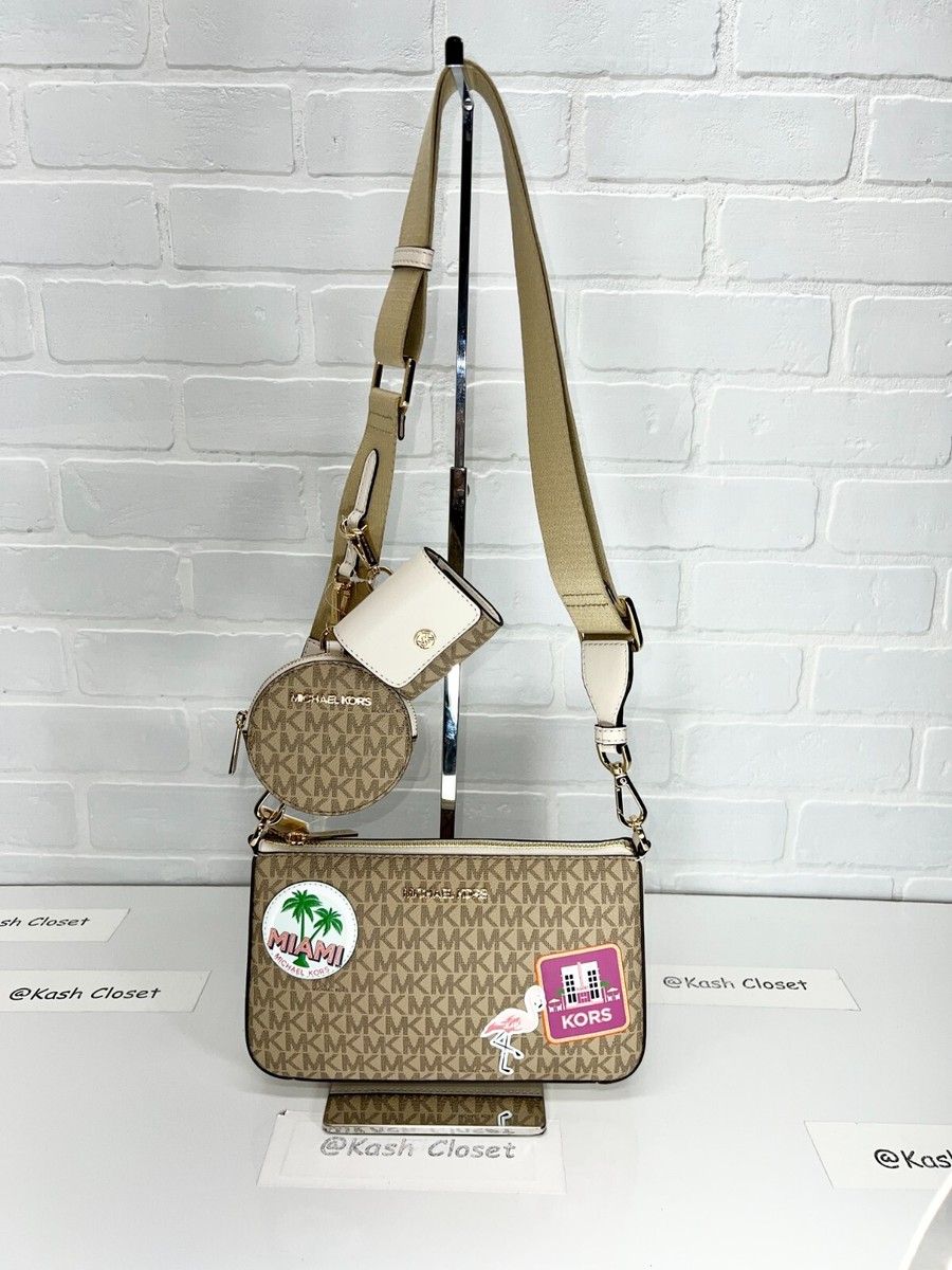 MICHAEL KORS ADINA バックセット+ テックアクセサリー New Michael Kors Jet Set Girls Adina Medium Backpack Bright