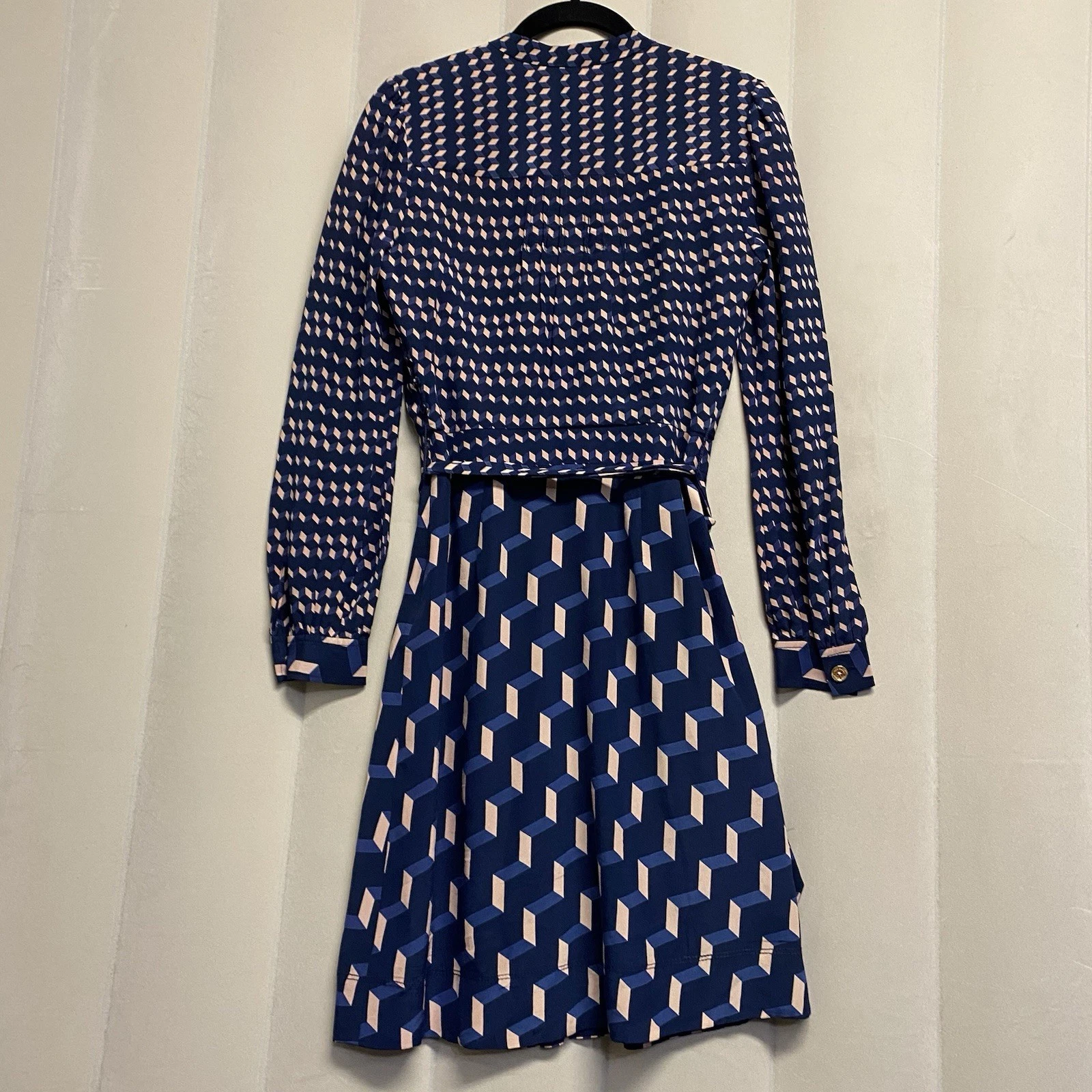 Abito donna Judi Tory Burch taglia 2 100% seta con cintura designer lusso femminile