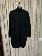 Paul Harris Black Turtleneck Sweater Dress Women’s Medium Wool Blend Classic