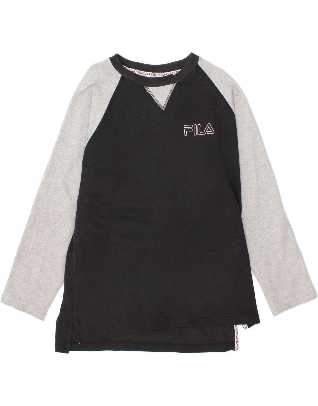 FILA Top Uomo Grafico Manica Lunga Medio Nero Colourblock BL06